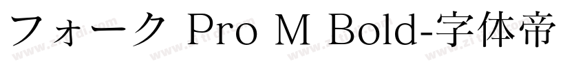 フォーク Pro M Bold字体转换